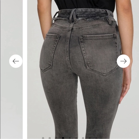 New with tags good American good curve skinny curve crop grey jeans size 0 - Picture 3 of 8